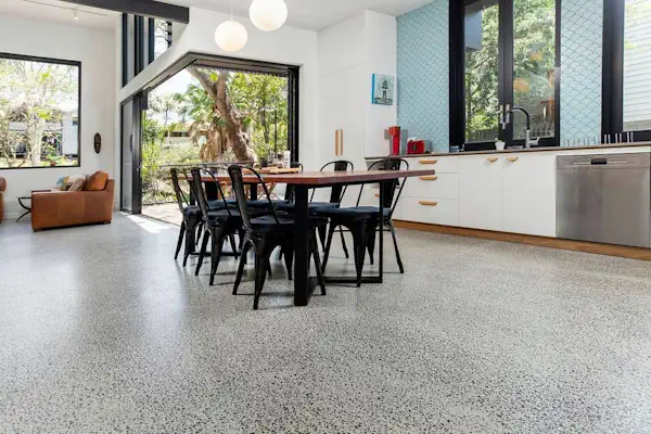 A residential concrete polishing job in Hobart