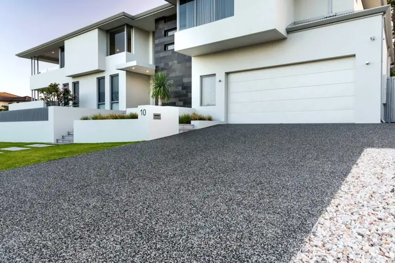 exposed aggregate concrete driveway in Hobart