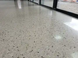 Semi gloss polished concrete hobart